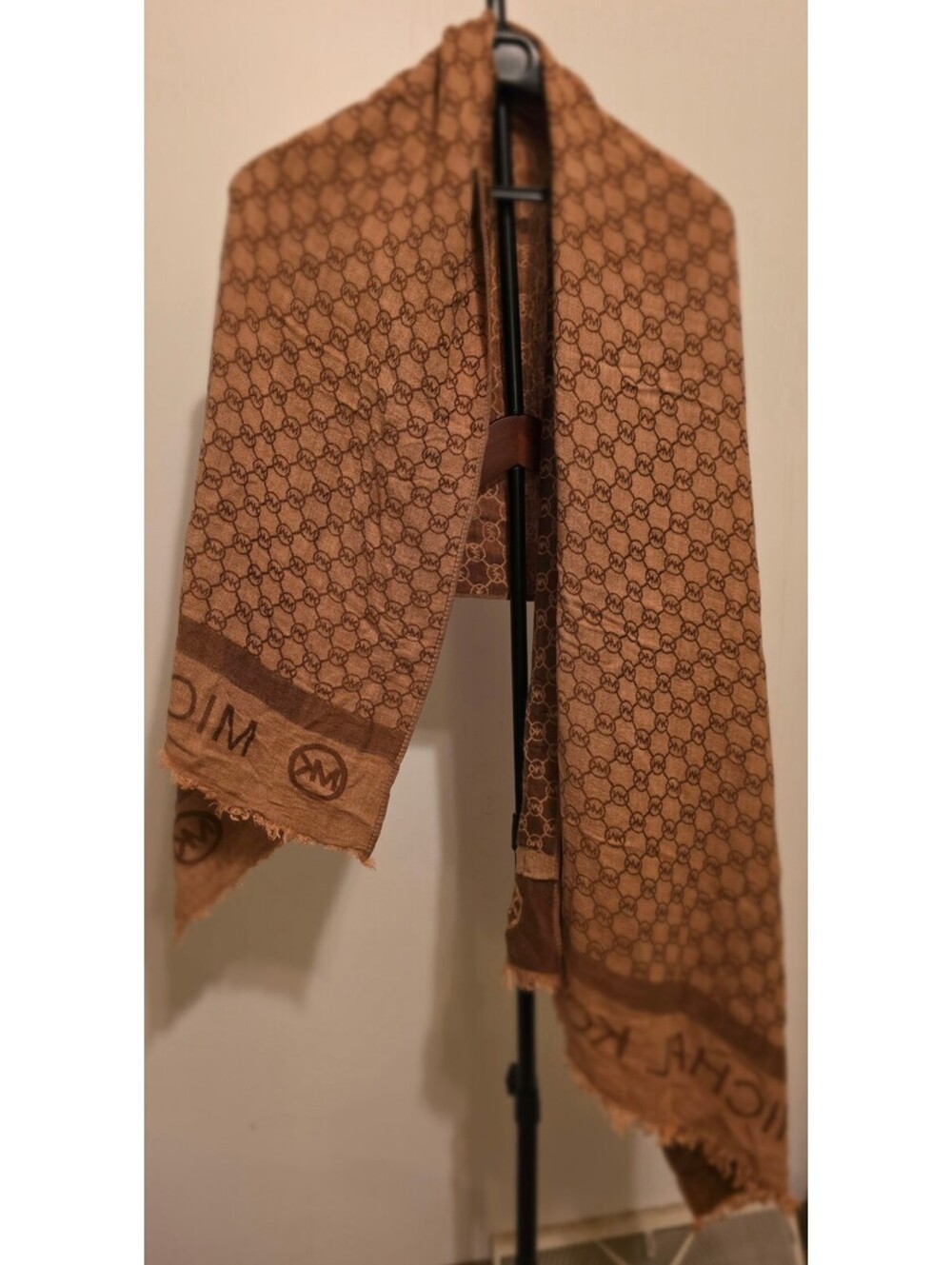 Michael Kors brown logo scarf